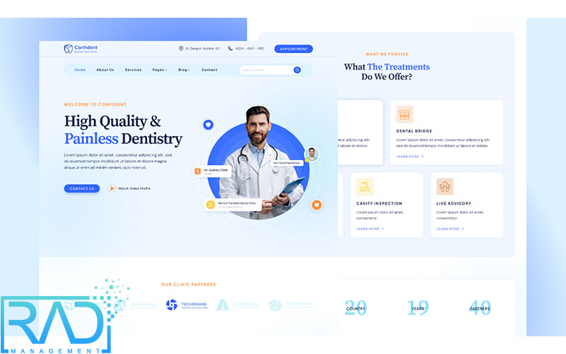قیمت طراحی سایت دندانپزشکی